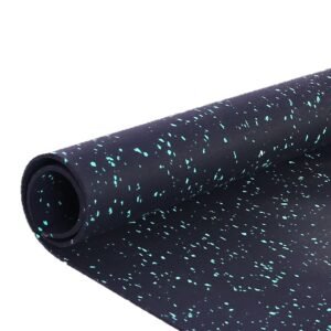 健身房垫子卷材 Hot Sale Good Quality Gym Floor Mat Rubber Flooring With Shining, Colorful Shining Fitness Gym Flooring Mat, Black Rubber Mat